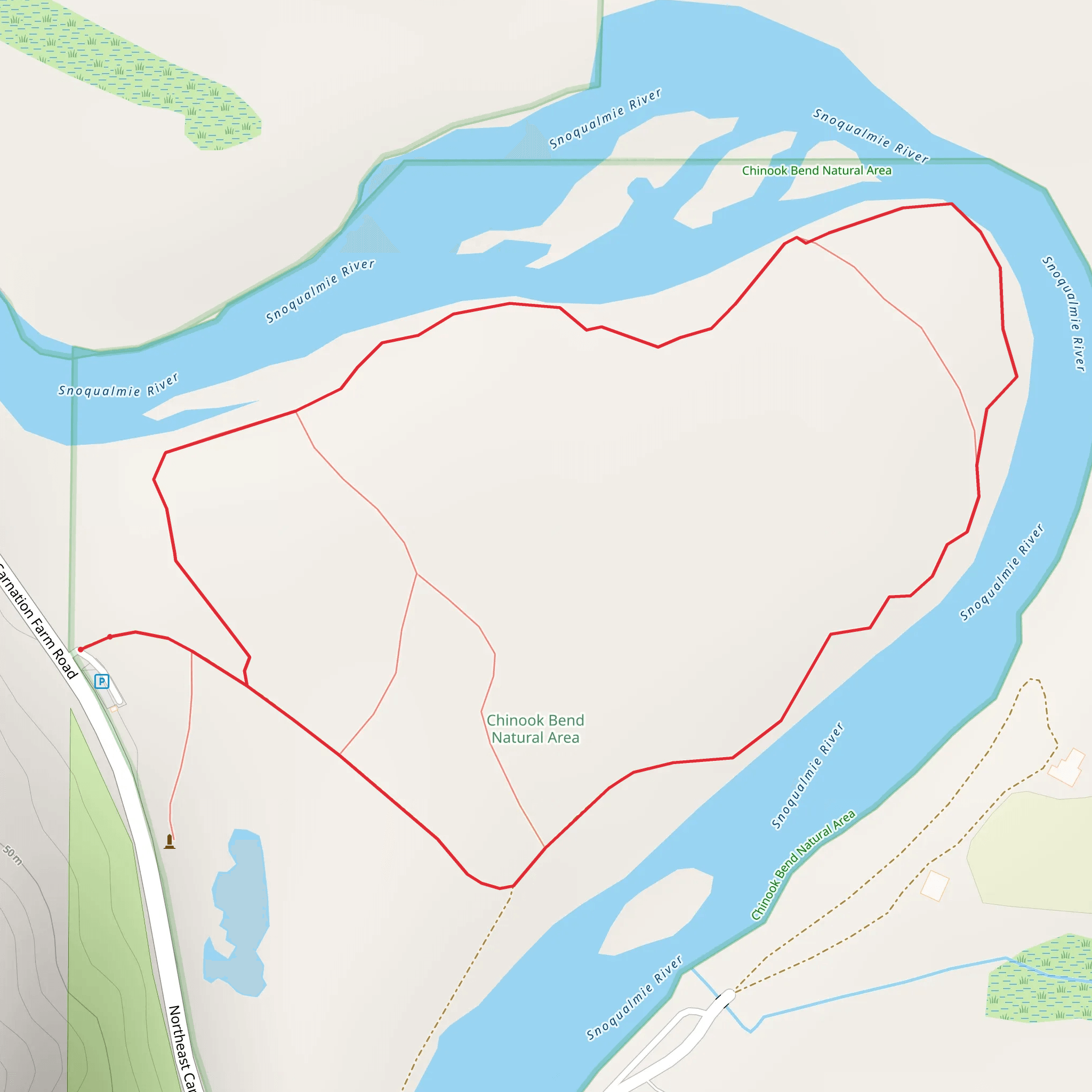 Chinook Bend Natural Area Loop mobile static map