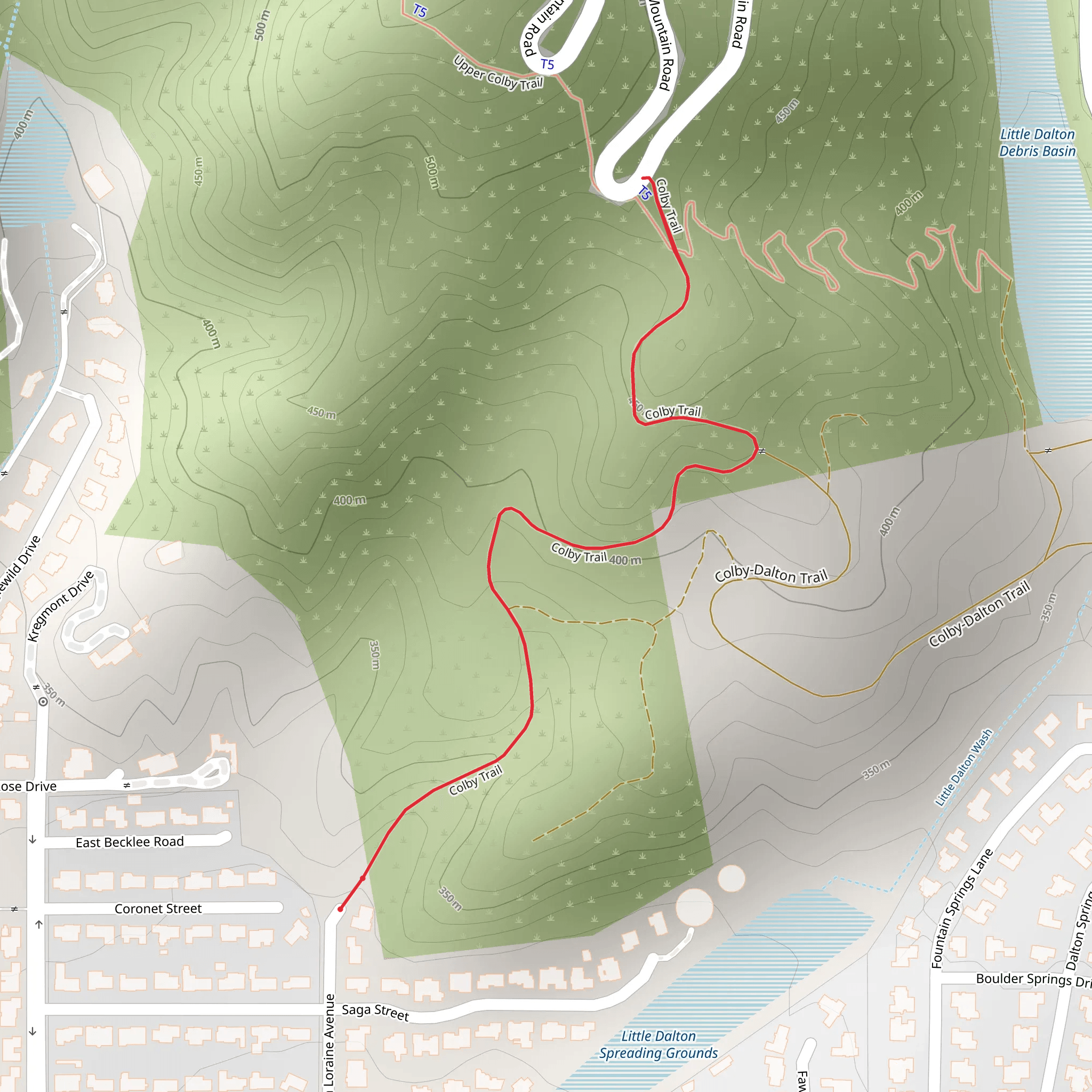 Colby Trail mobile static map