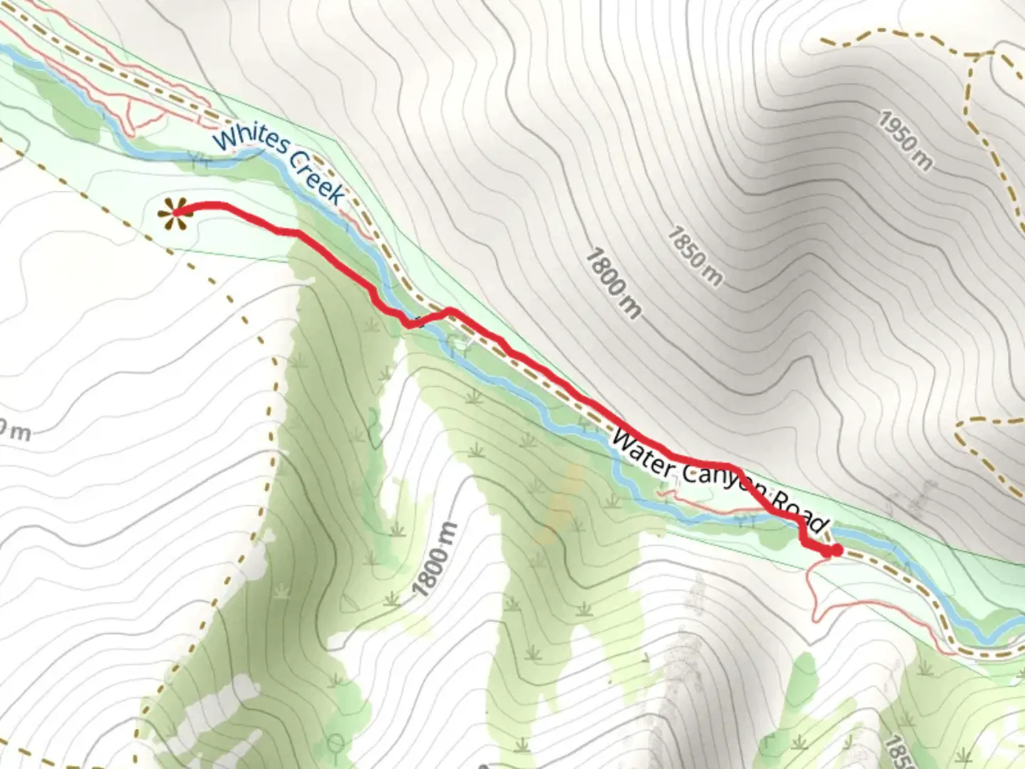 An image depicting the trail Whites Creek Walk along and its surrounding area.