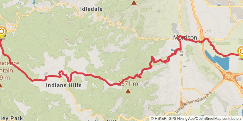 American Discovery Trail North Route stage 222 Map