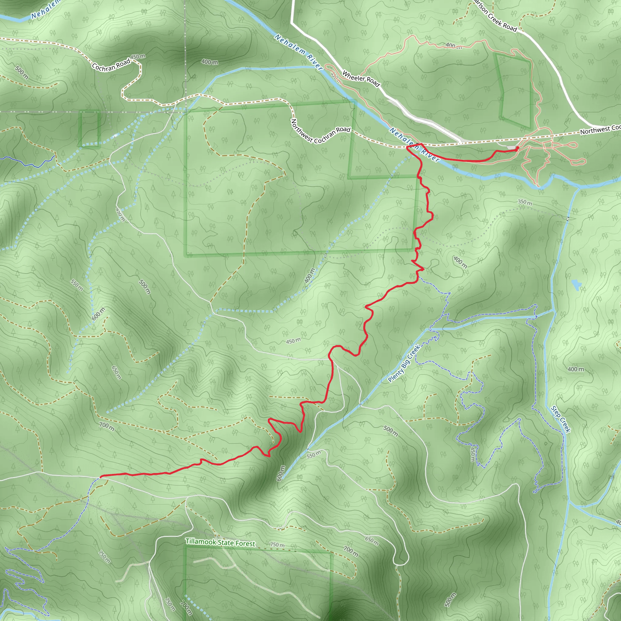 Gales Creek mobile static map