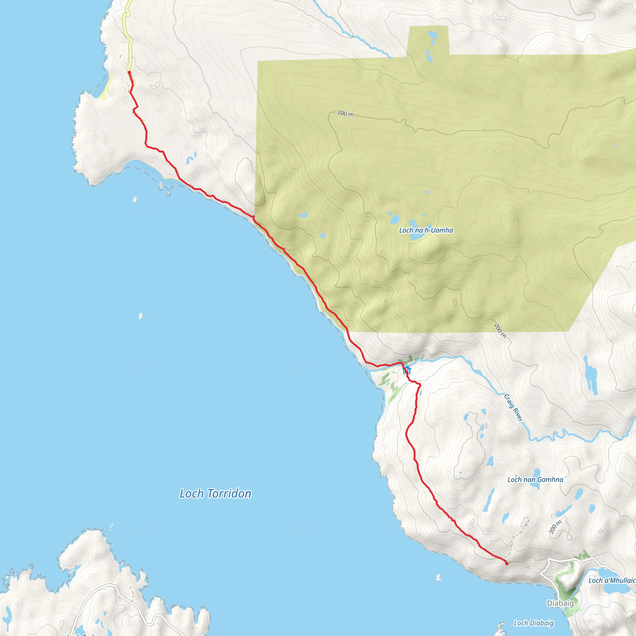 Diabaig to Red Point Beach Walk mobile static map