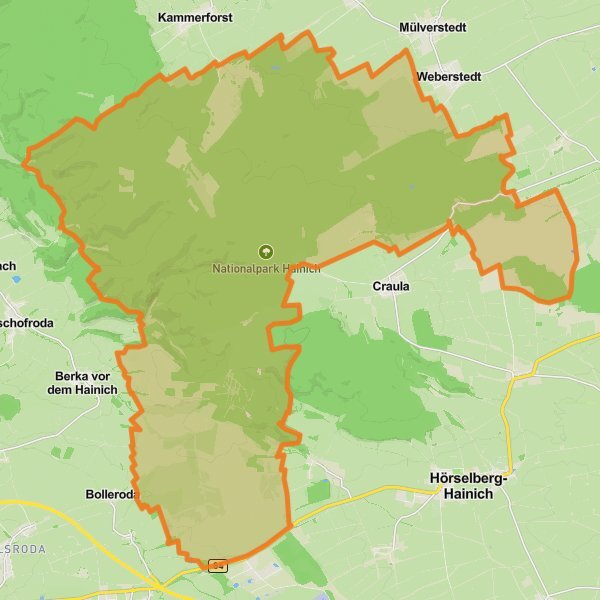 Hainich National Park mobile static map