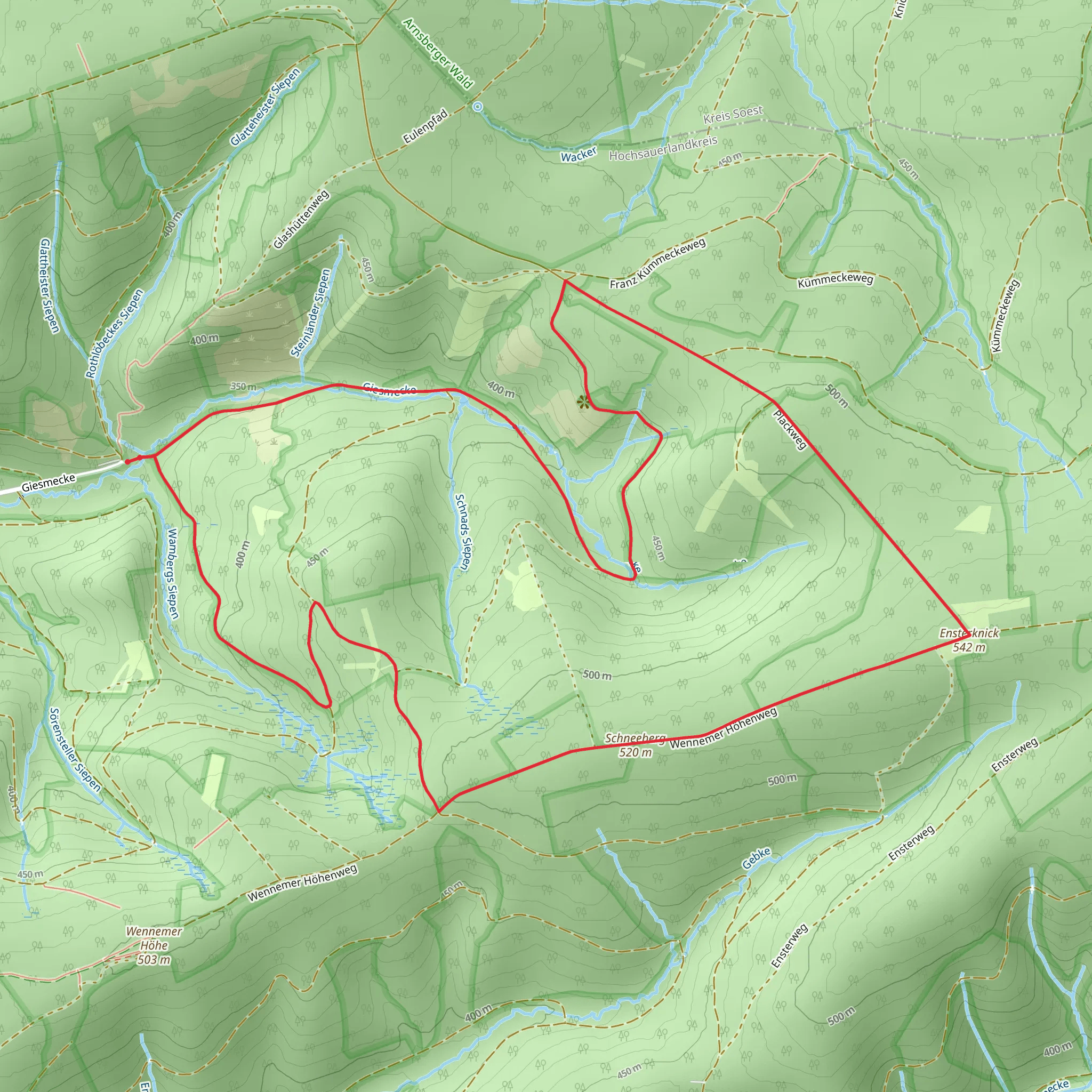 Giesmecke Rundweg mobile static map