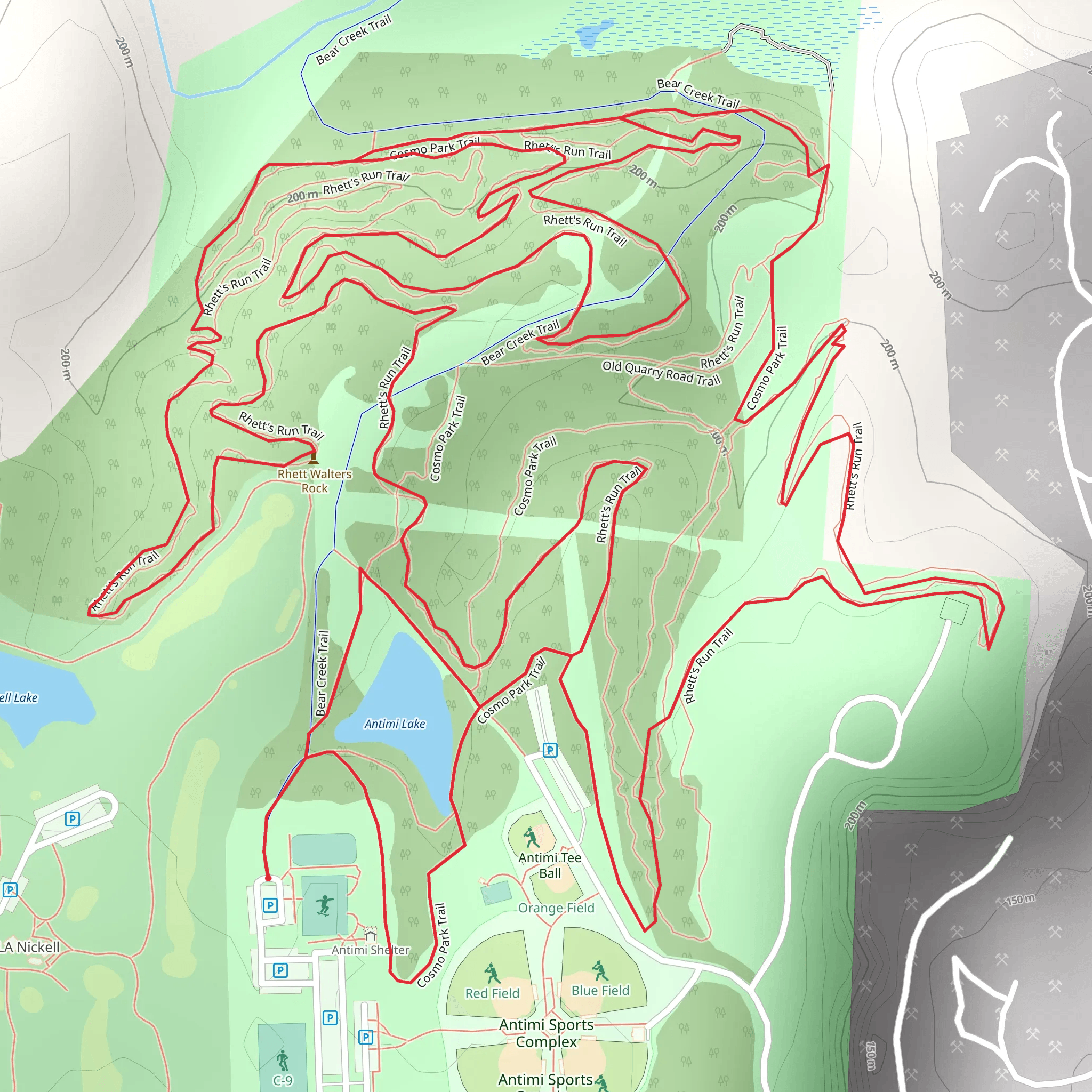 Antimi Lake via Cosmo Park Trail mobile static map