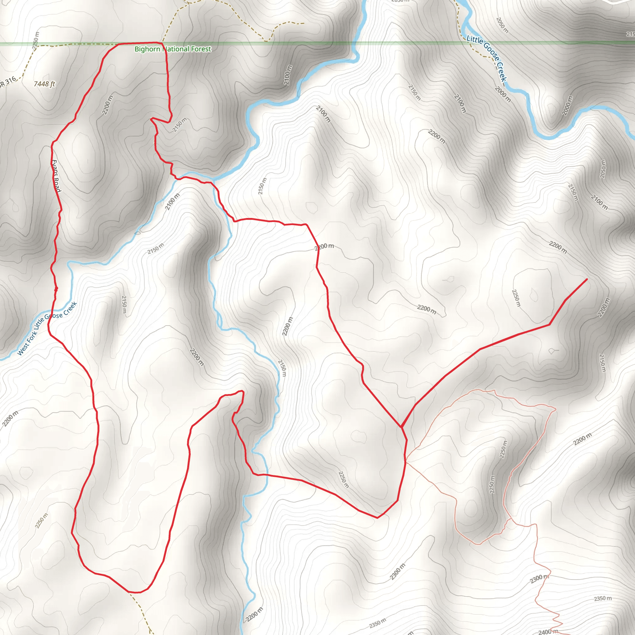 Little Goose Campground Loop mobile static map