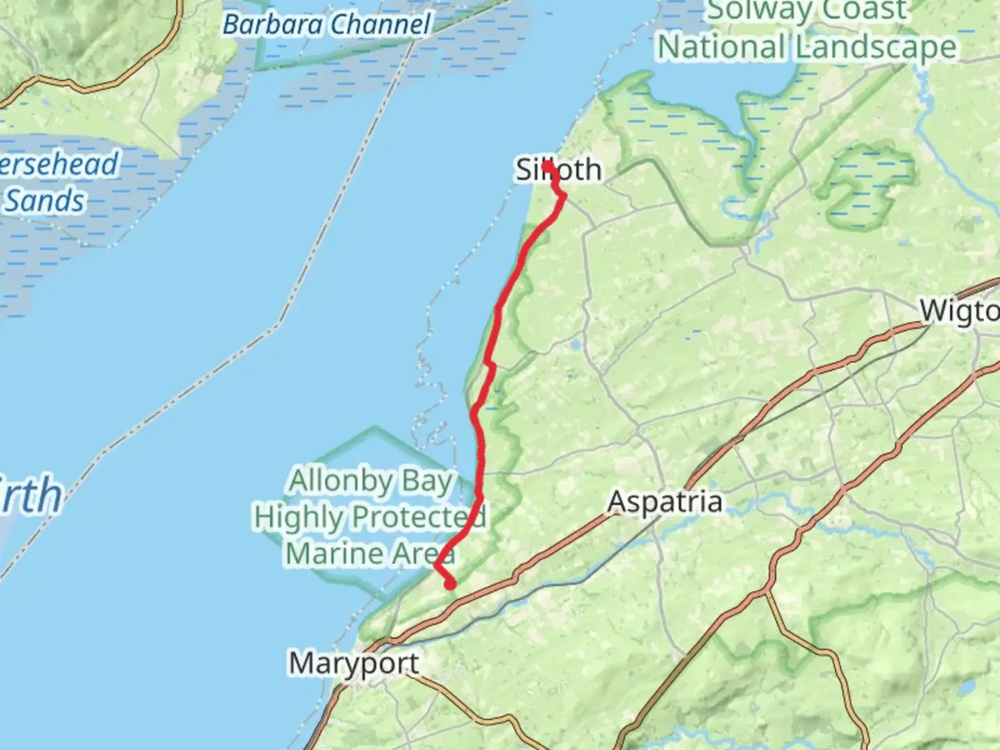 An image depicting the trail Silloth to Crosscanonby Walk and its surrounding area.