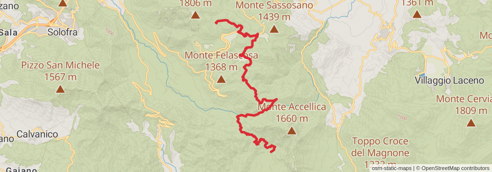 Sentiero Italia - Calabria Section stage 12 Map