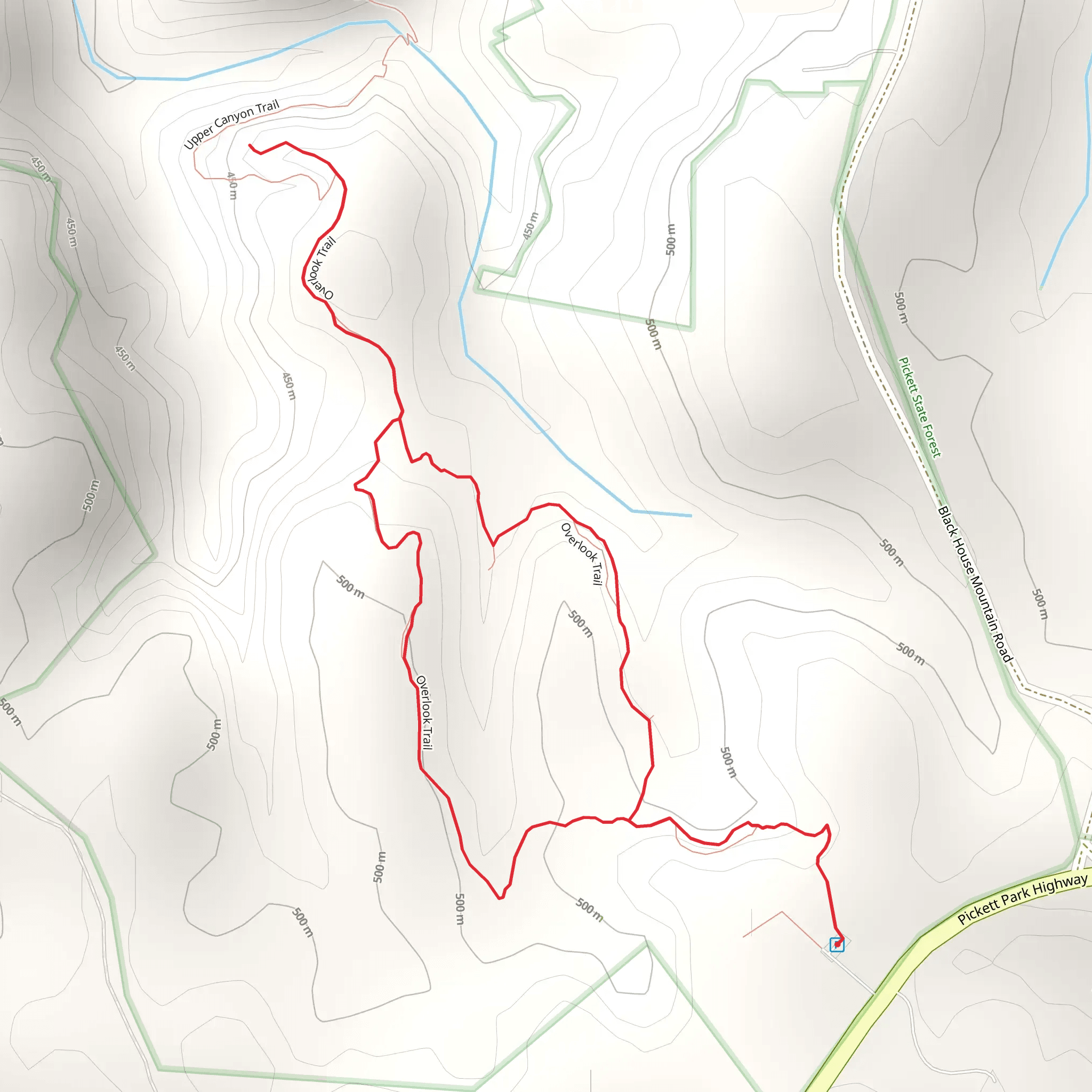 Overlook Loop Trail mobile static map