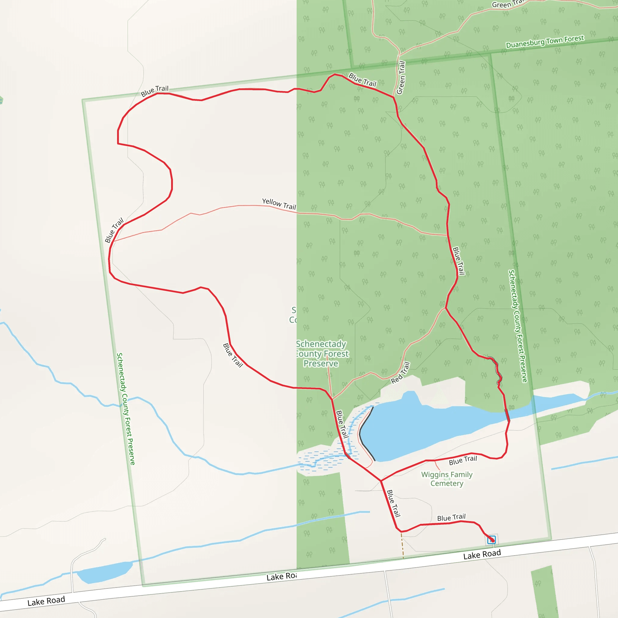 Wiggins Family Cemetery Loop Trail mobile static map