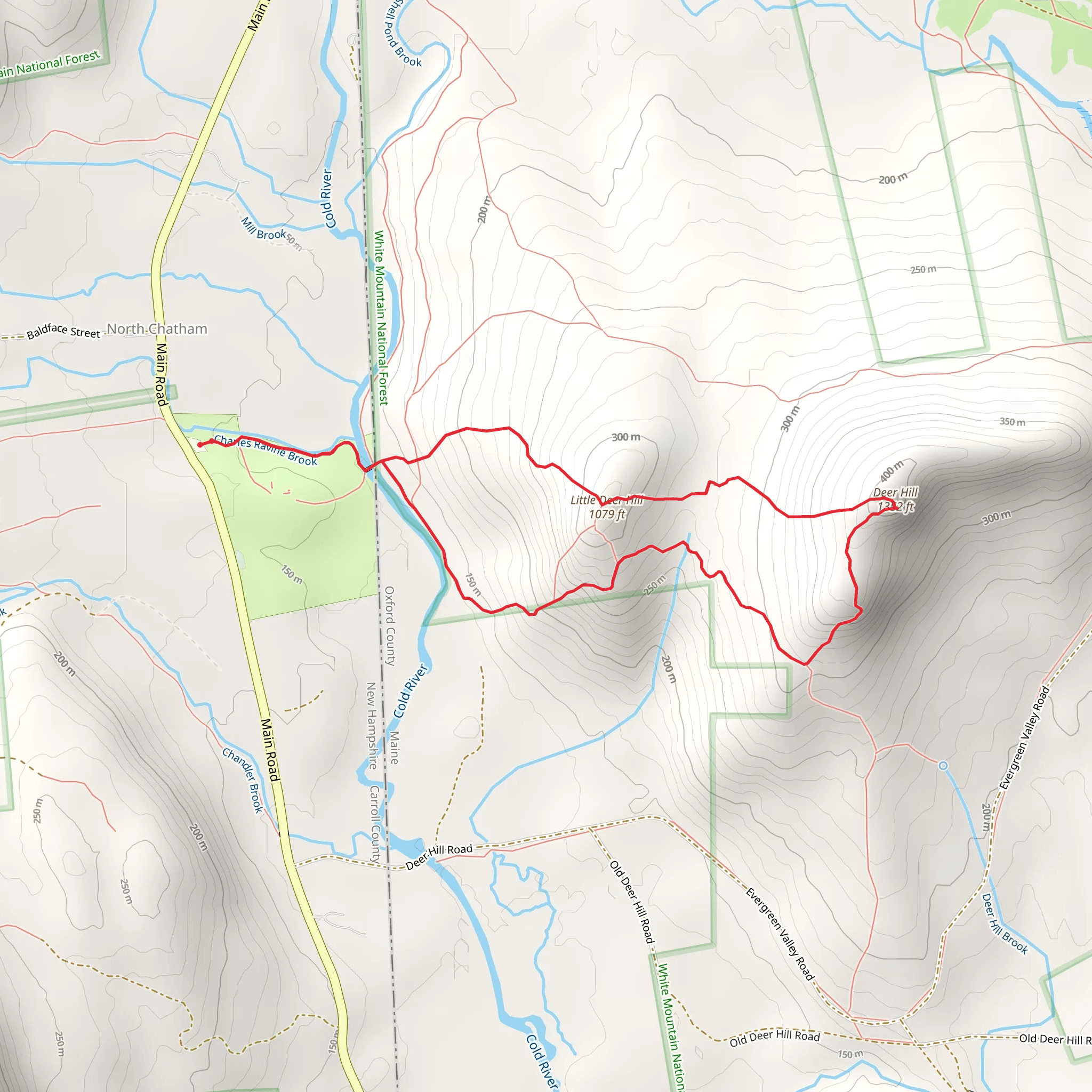 Deer Hills Trail mobile static map