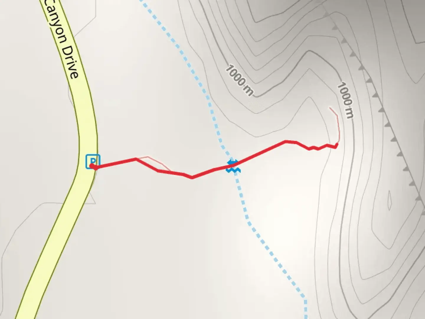 An image depicting the trail Jenny's Canyon Trail and its surrounding area.