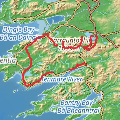 Kerry Way 10-Day Moderate Tour (Hillwalk Tours) mobile static map