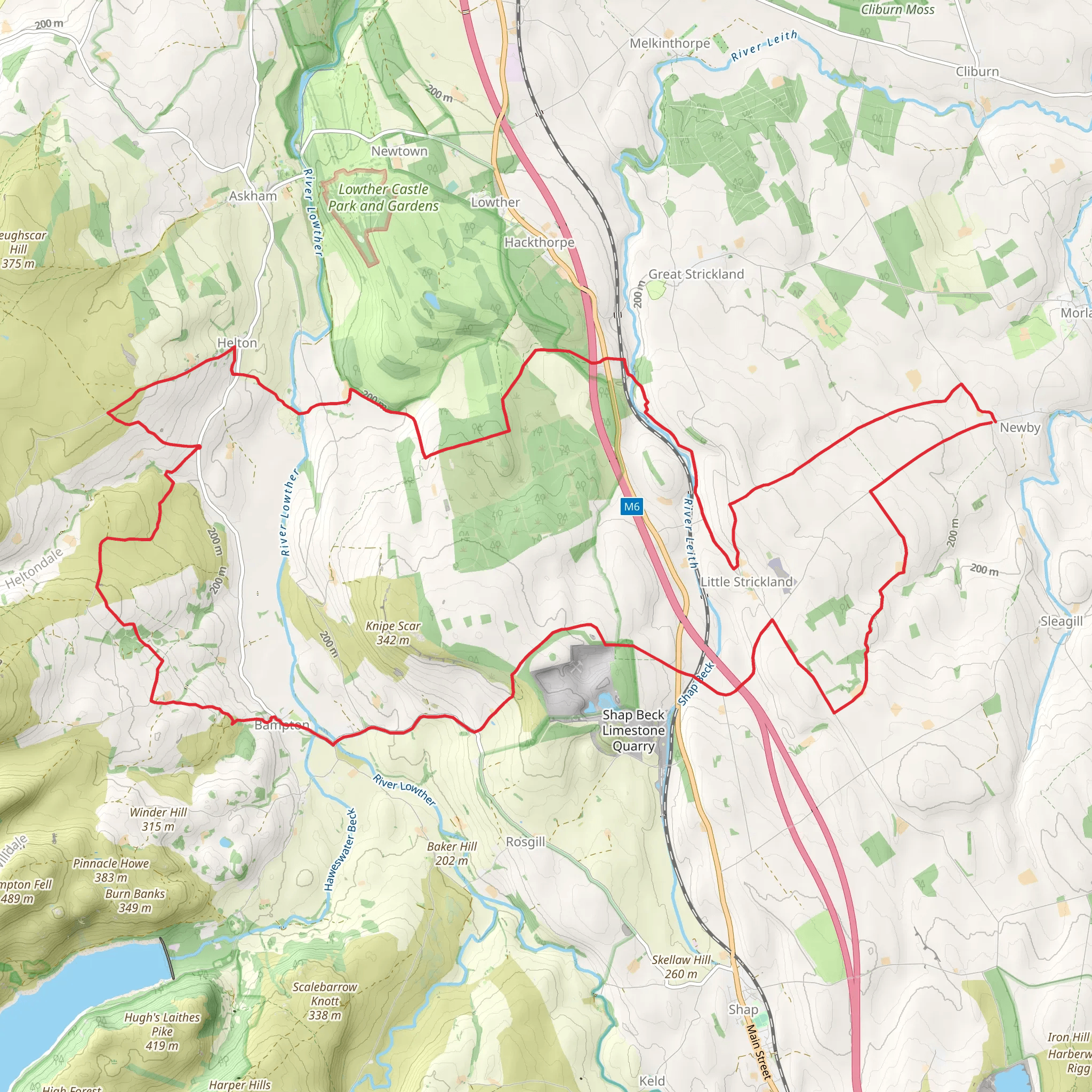 Eden Valley Loop from Helton mobile static map