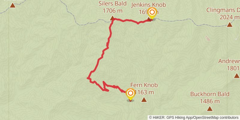 Jonas Creek via Appalachian Trail stage 2 Map
