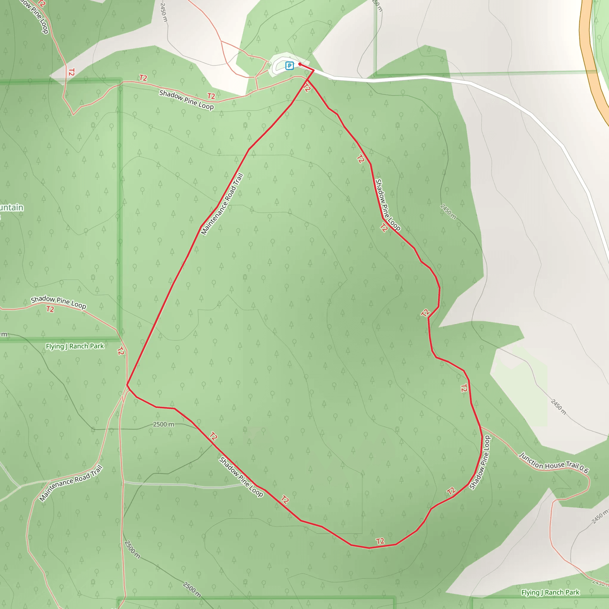 Shadow Pine Loop mobile static map