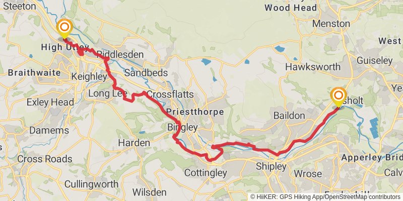 Airedale Way stage 2 Map