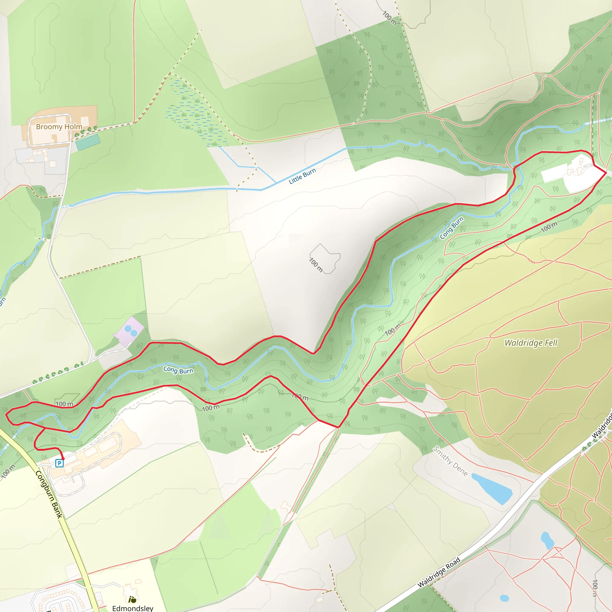 Cong Burn Short Loop - Waldridge mobile static map