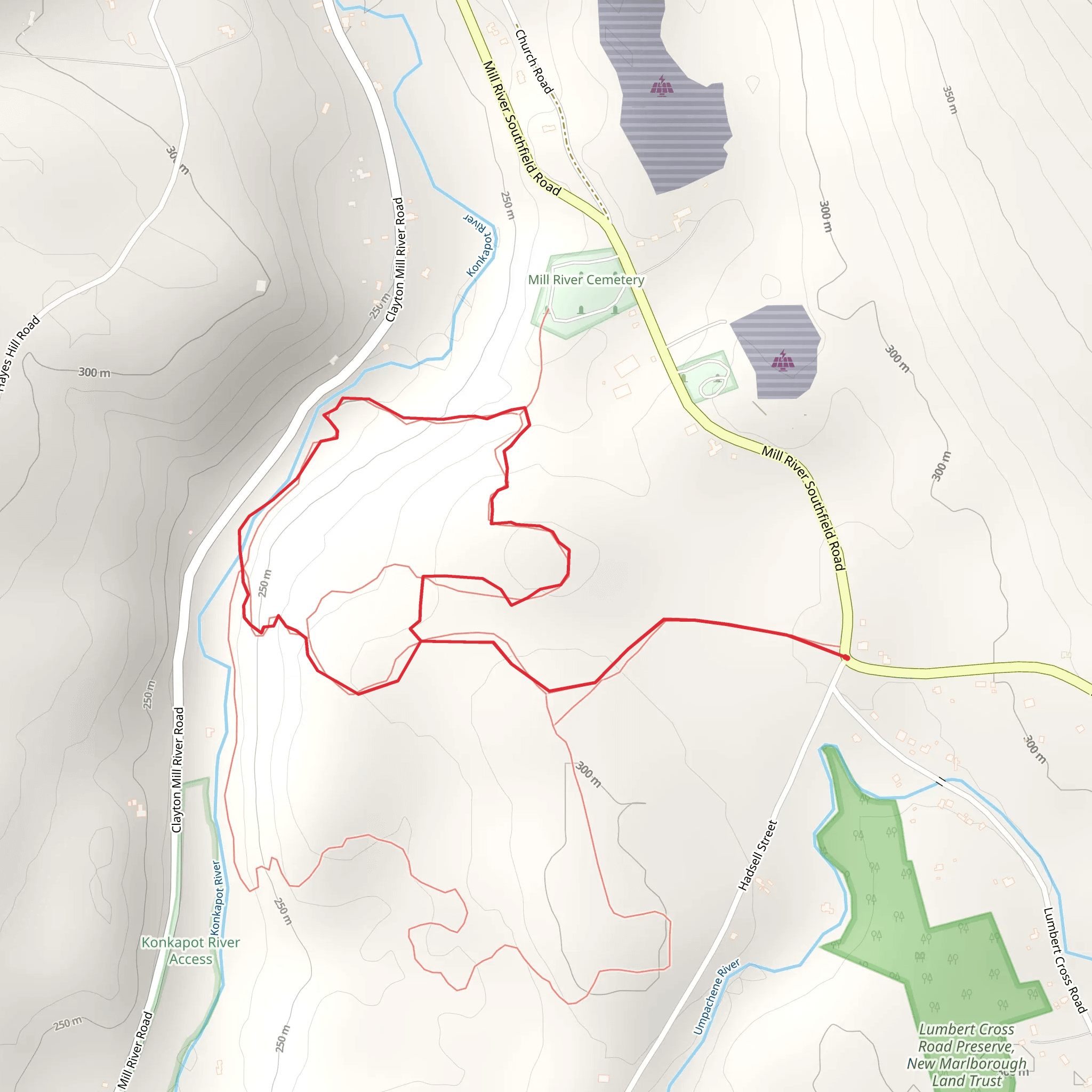 Mill River Southfield Road Loop - West mobile static map
