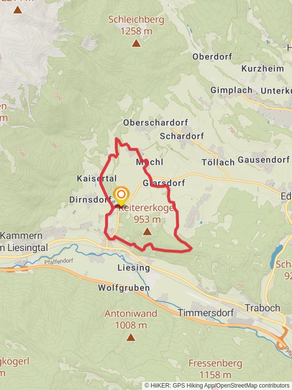 Marterlweg Route 3 - Red mobile static map