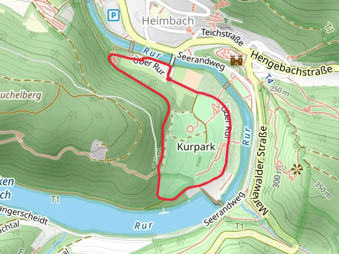 An image depicting the trail Klosterrunde and Meuchelberg Loop and its surrounding area.