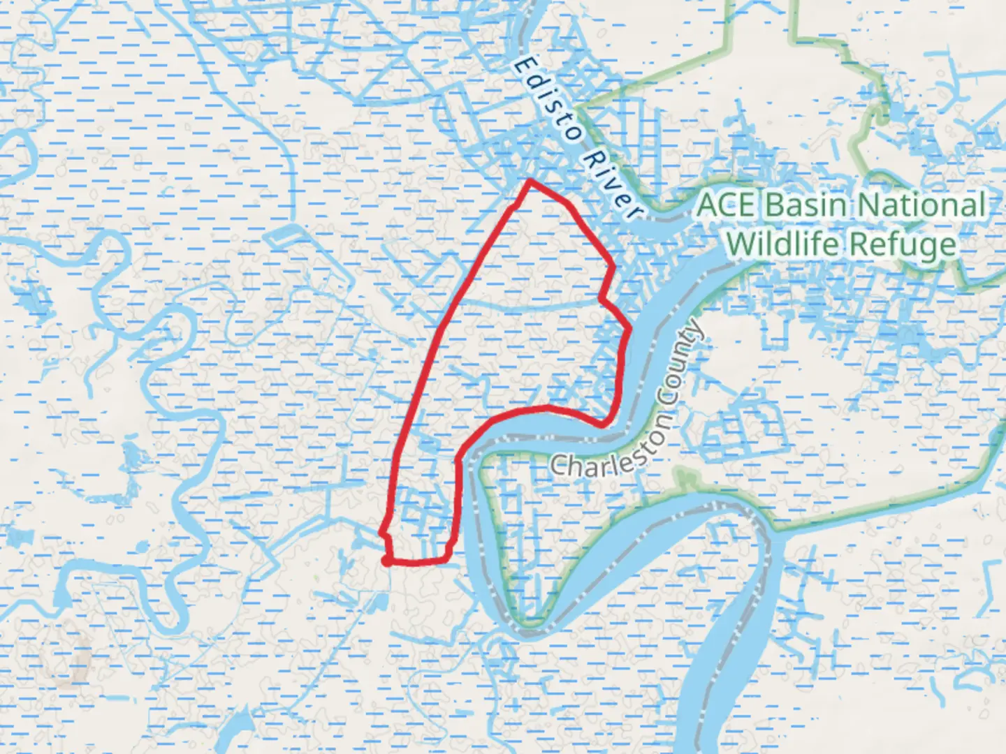 An image depicting the trail Matthews Canal Loop and its surrounding area.