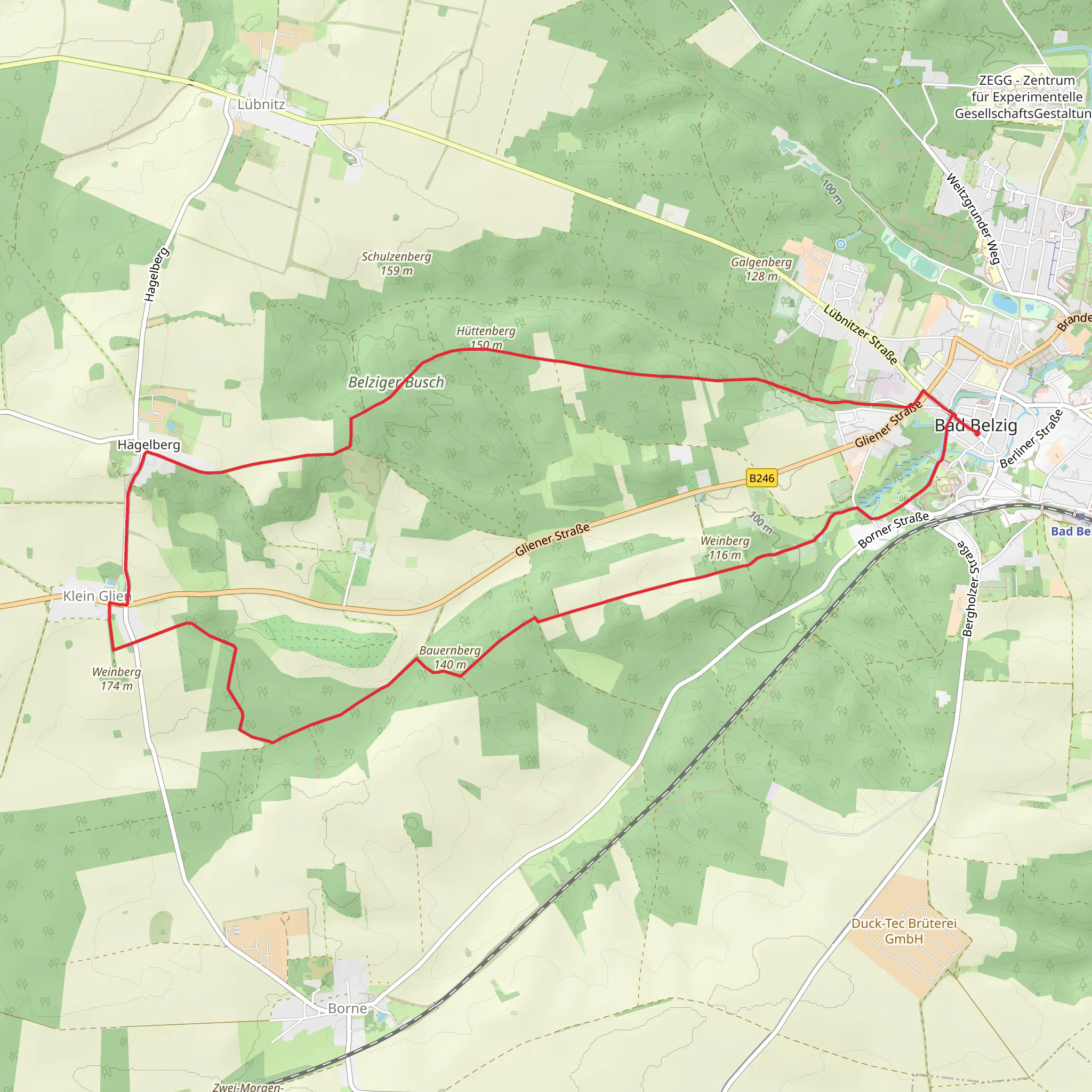 Kunstwanderweg Nord and Sued Route mobile static map
