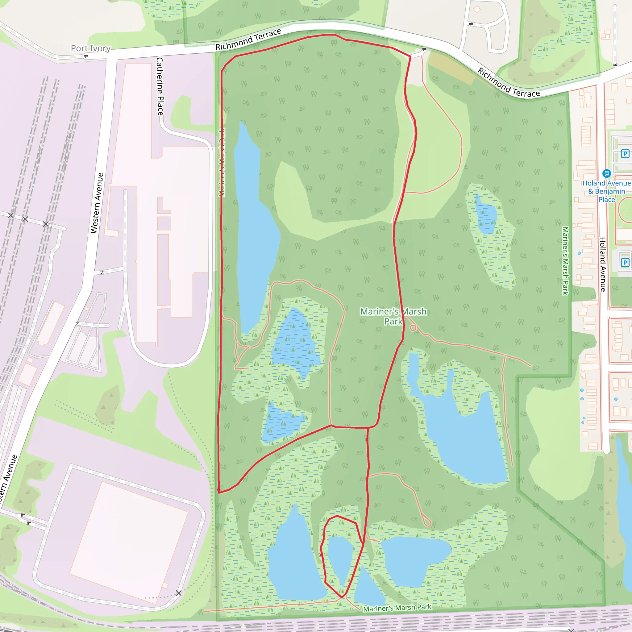 Mariners Marsh Loop Trail mobile static map