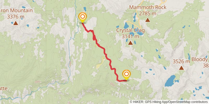 Pacific Crest Trail - Central California stage 25 Map