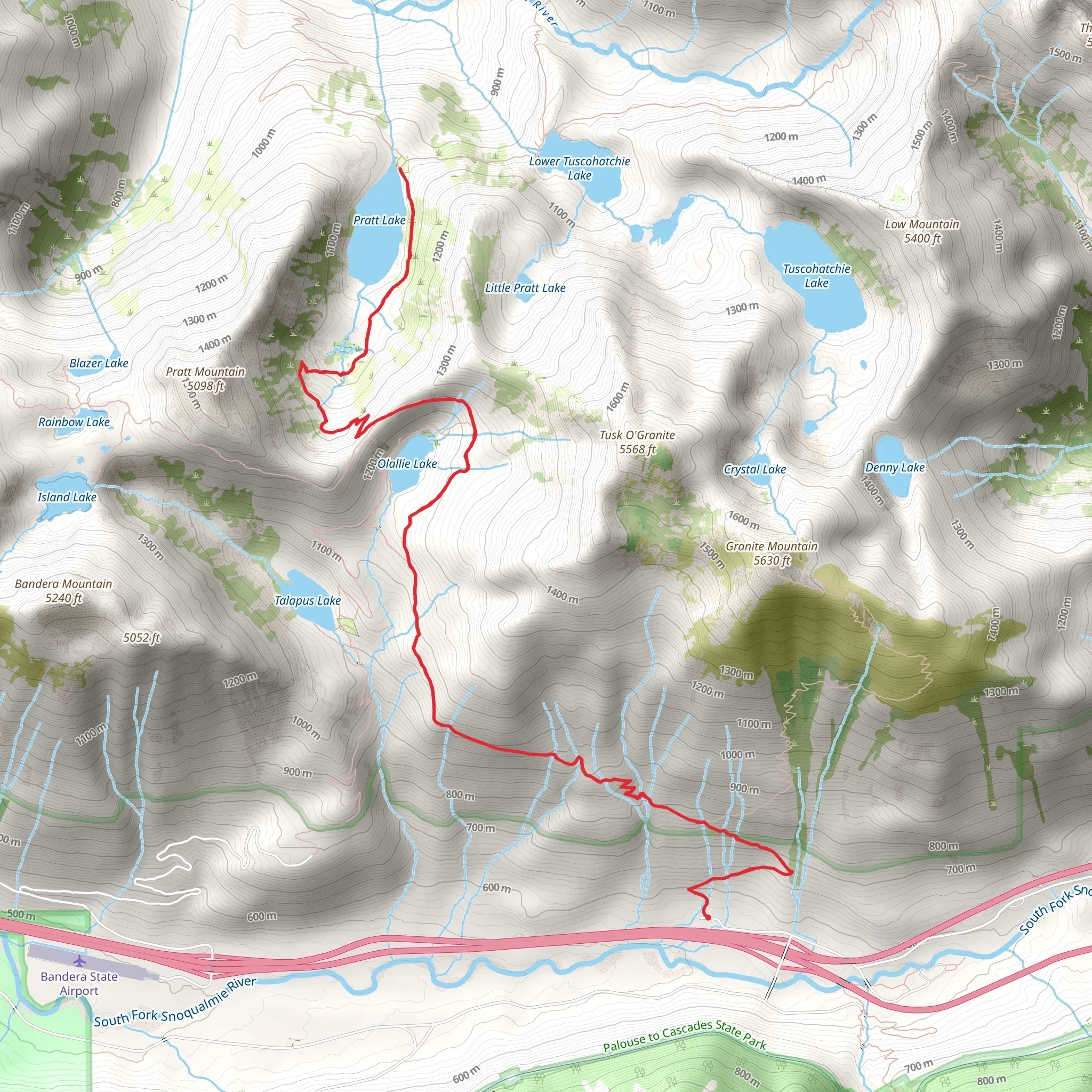 Pratt Lake Trail mobile static map