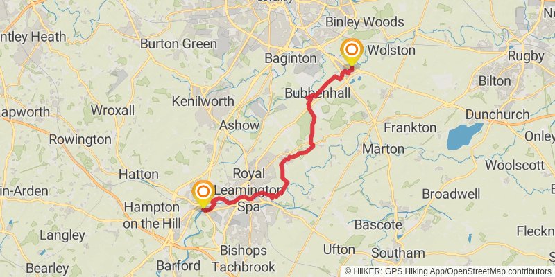 Shakespeare's Avon Way stage 3 Map