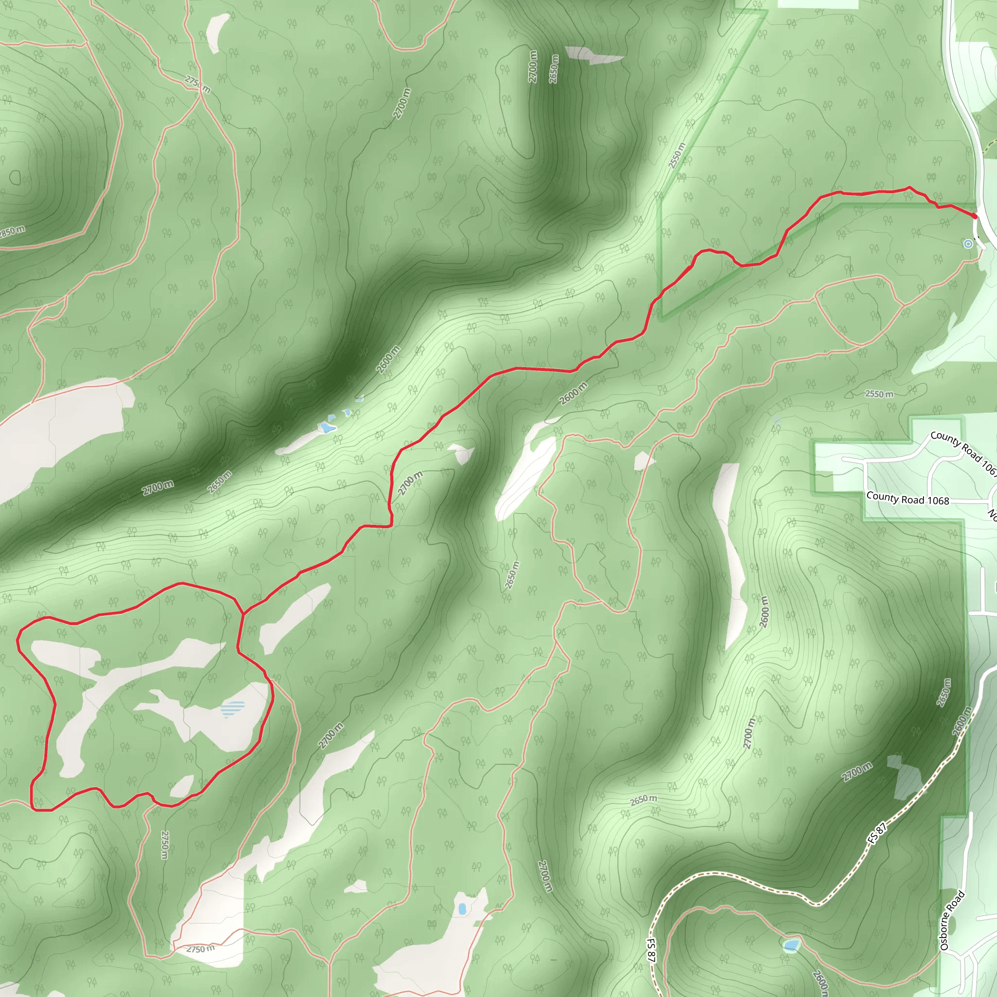 Cedar Trail via Pinyon Trail mobile static map
