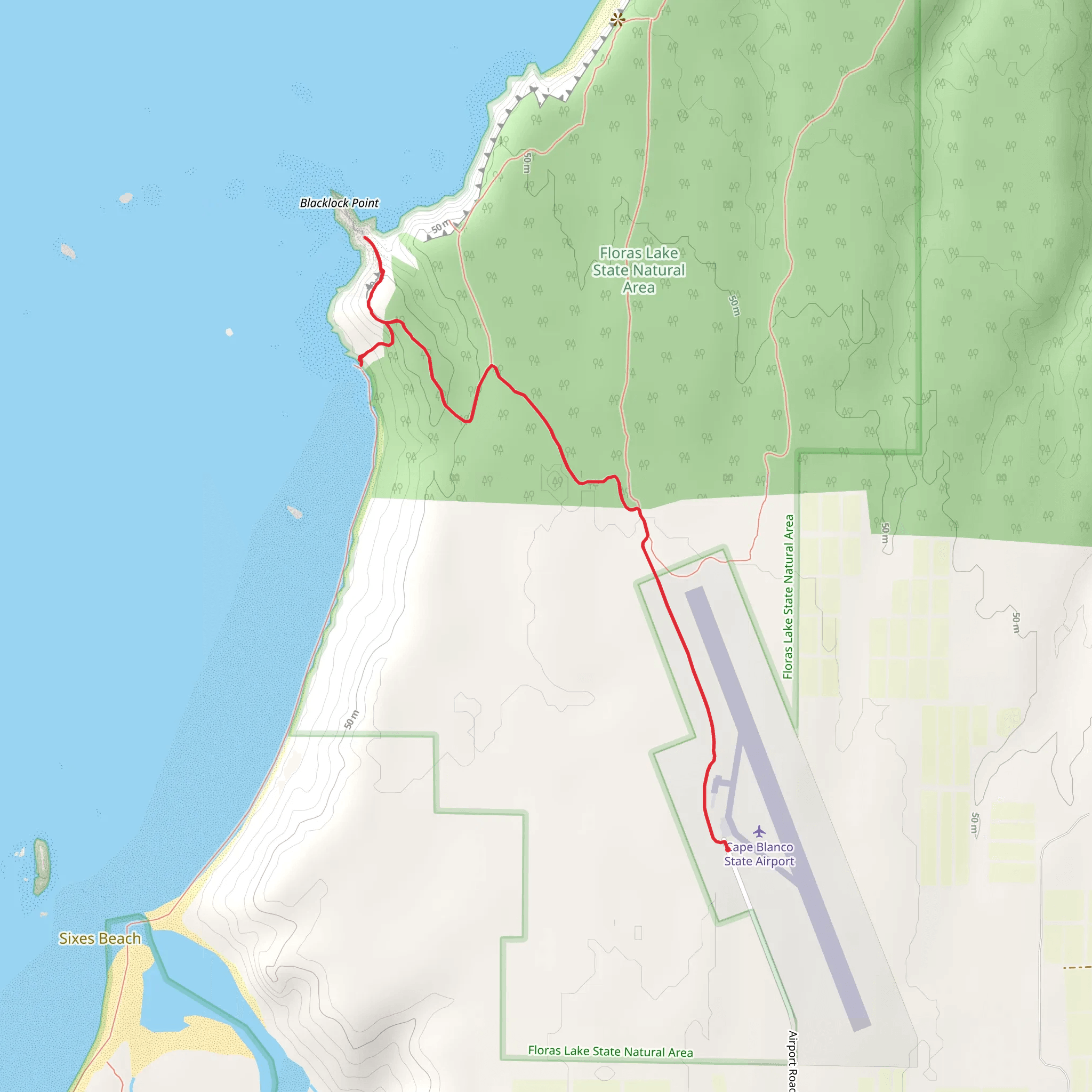 Blacklock Point from Airport Road mobile static map