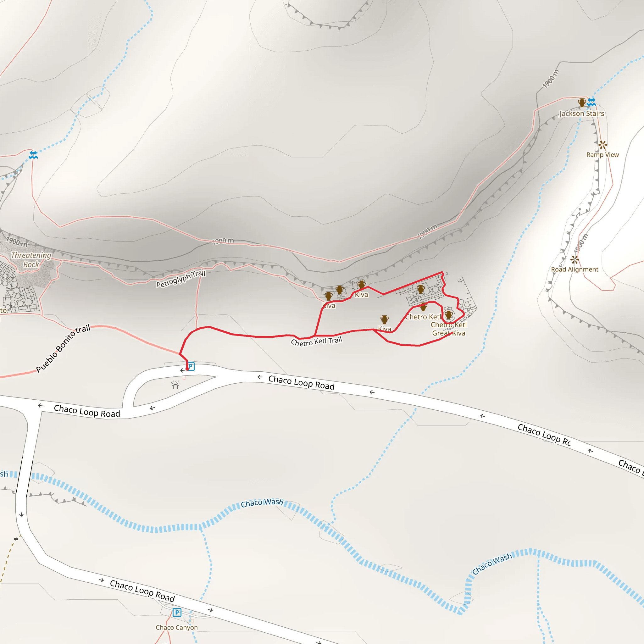 Chetro Ketl Loop Trail mobile static map