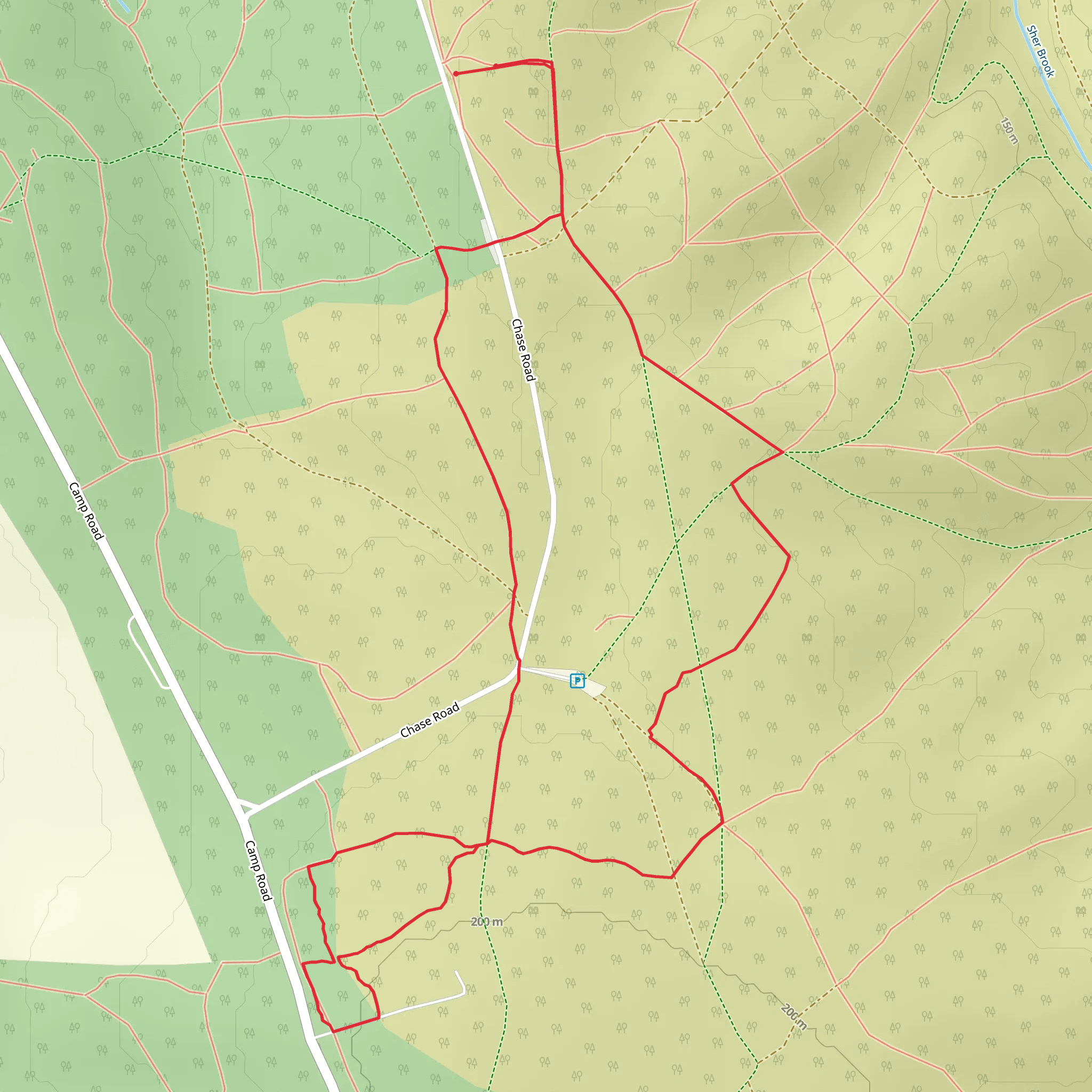 Cannock Chase Country Park Loop mobile static map