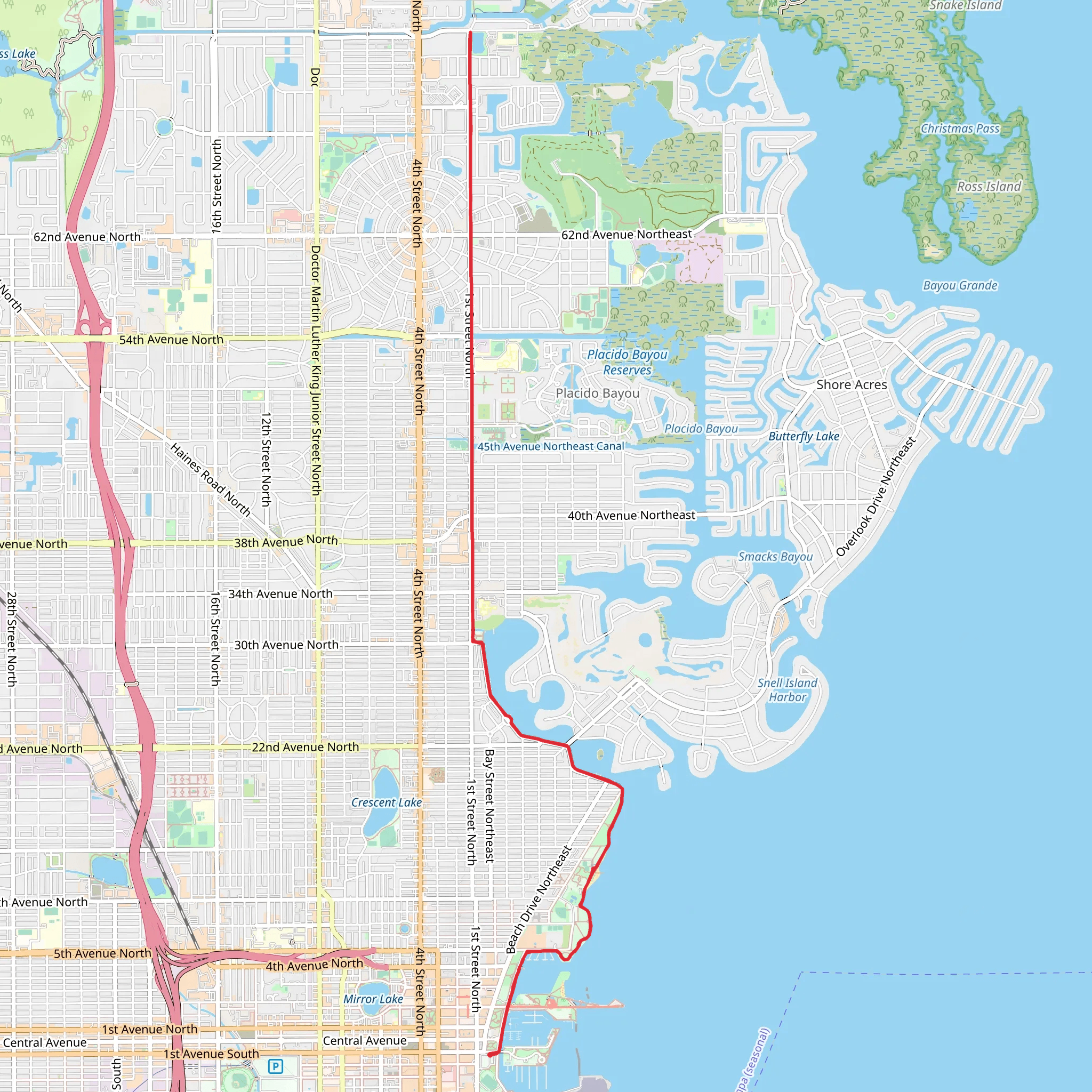 North Bay Trail mobile static map