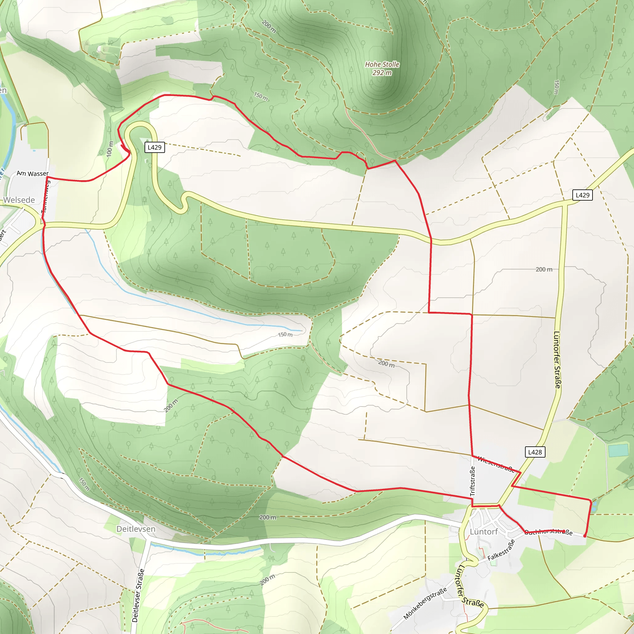 Luentorf Loop mobile static map