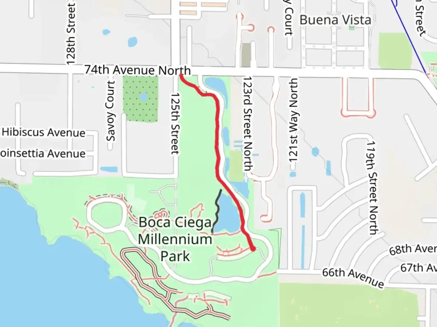 An image depicting the trail Boca Ciega Millennium Park Walk and its surrounding area.