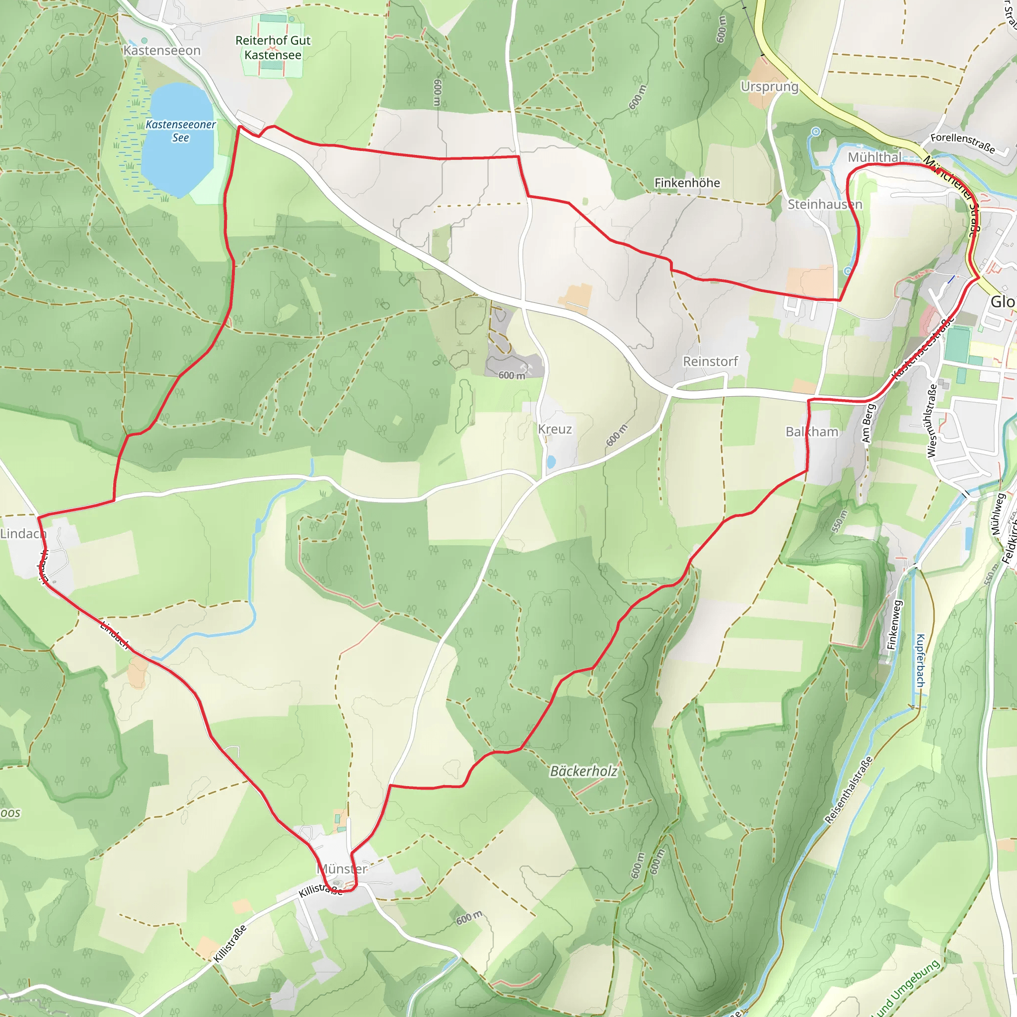 Wanderweg Glonn mobile static map