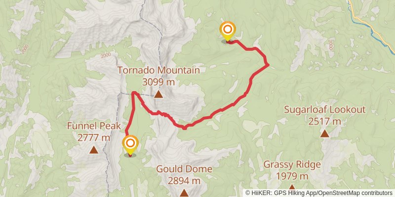 Great Divide Trail stage 14 Map