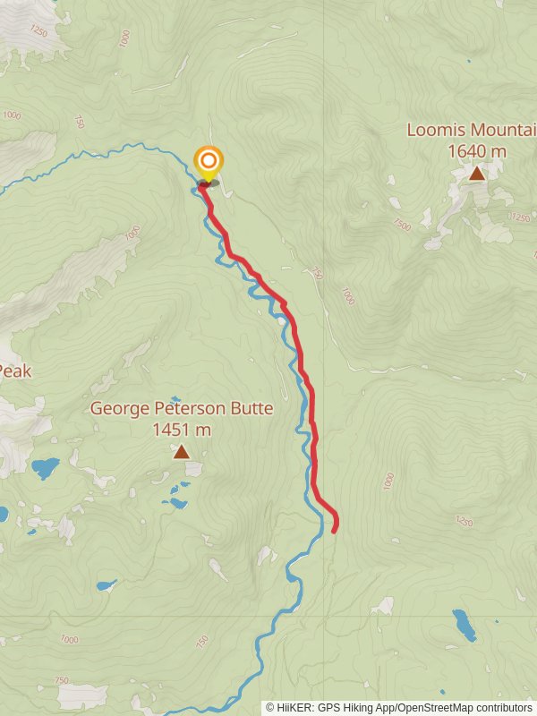 South Fork Nooksack Trail mobile static map