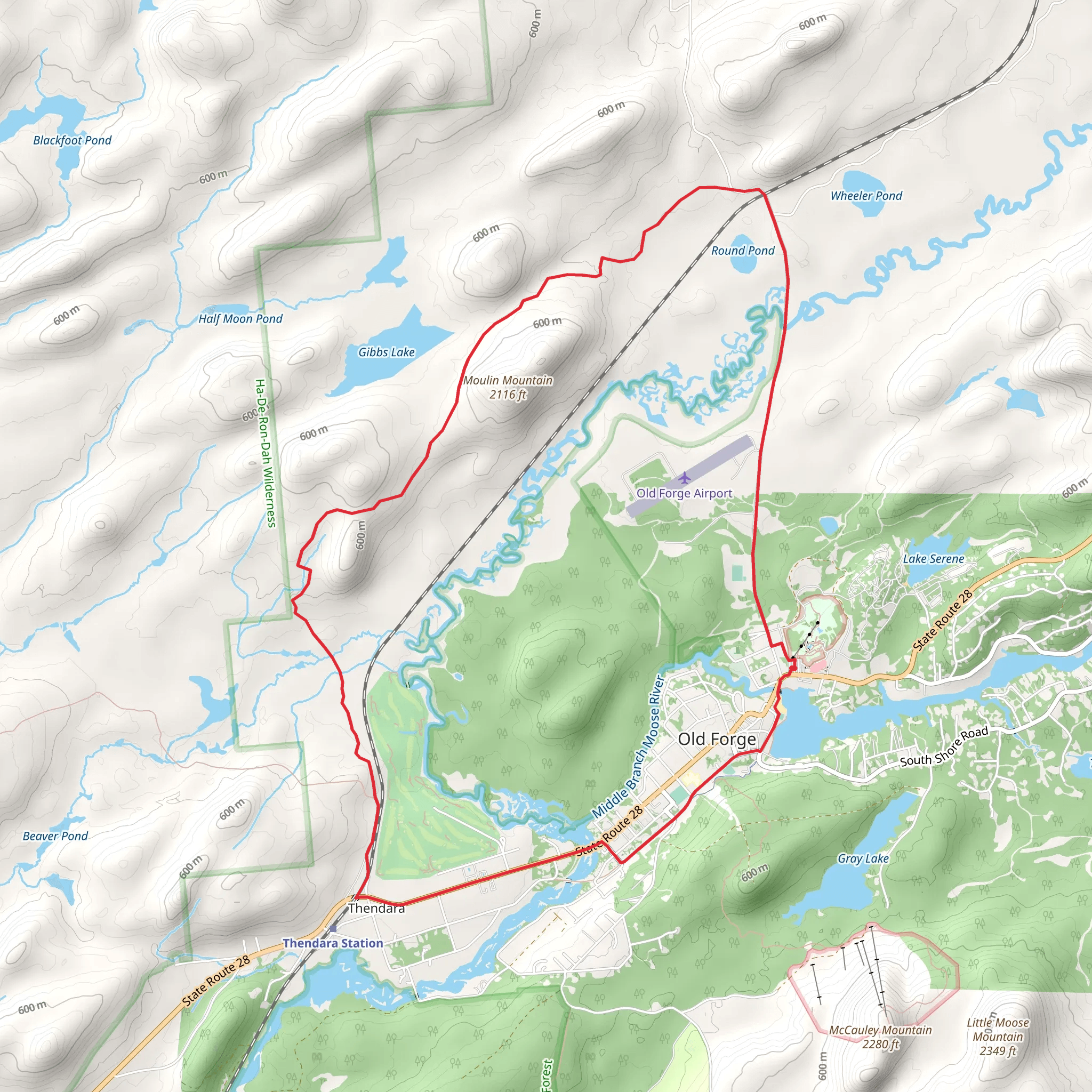 Moulin Mountain Loop mobile static map