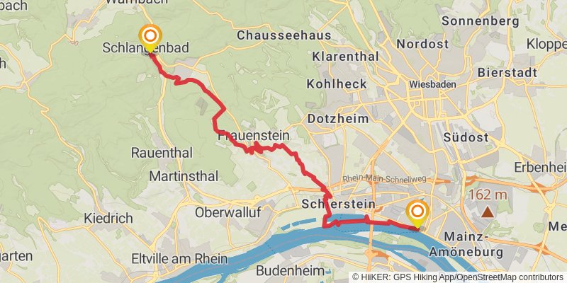 Rheinsteig stage 1 Map