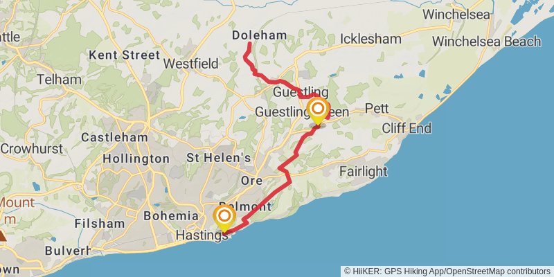 1066 Country Walk - Hastings Link stage 2 Map