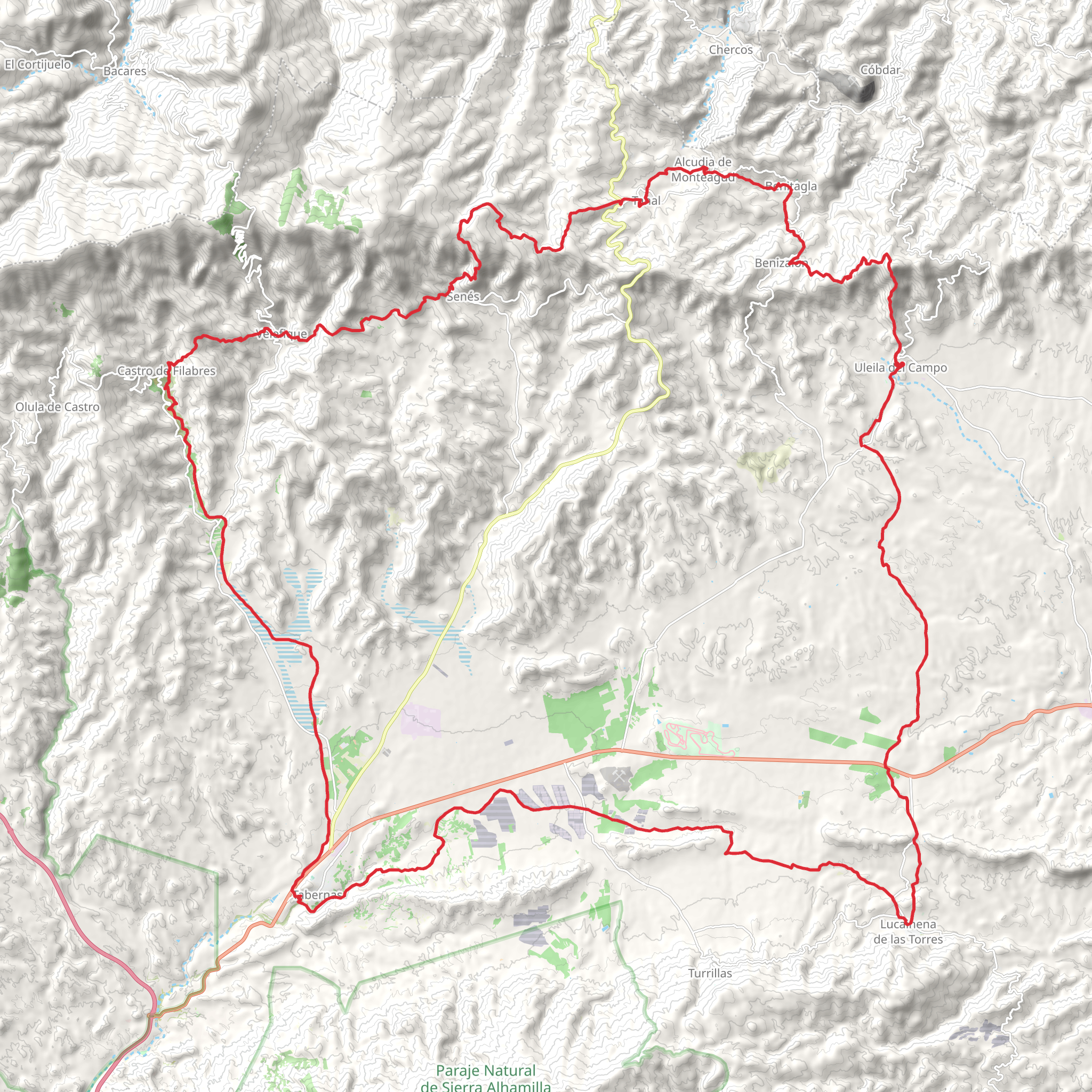 GR 244 Sendero de los Pueblos del Interior - Andalucía mobile static map