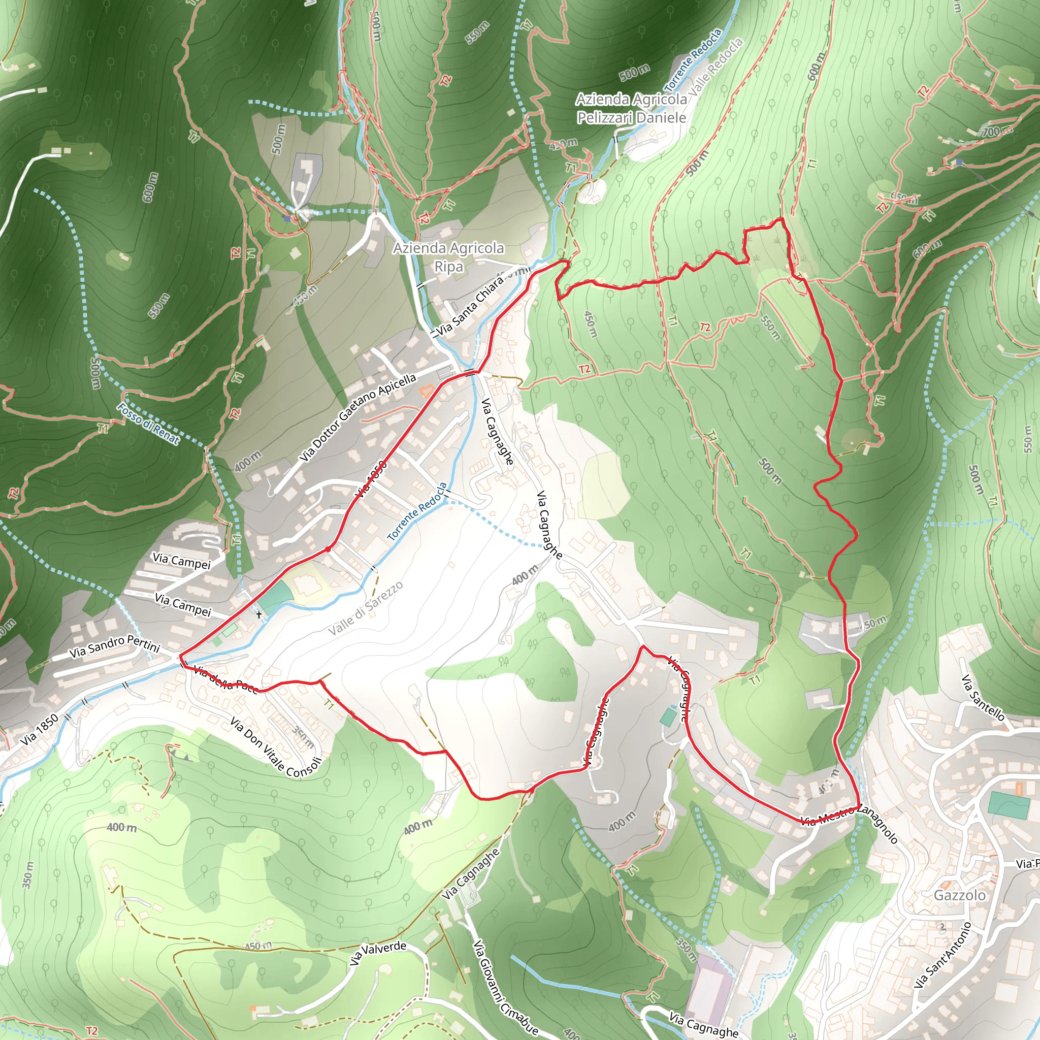 Sarezzo 1850 mobile static map