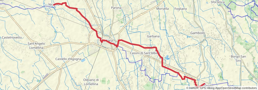 Via Francigena stage 76 Map