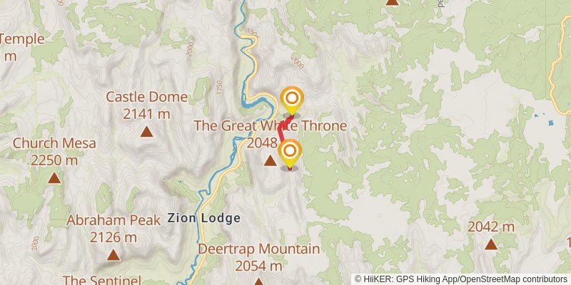 Zion Traverse spur 5 Map