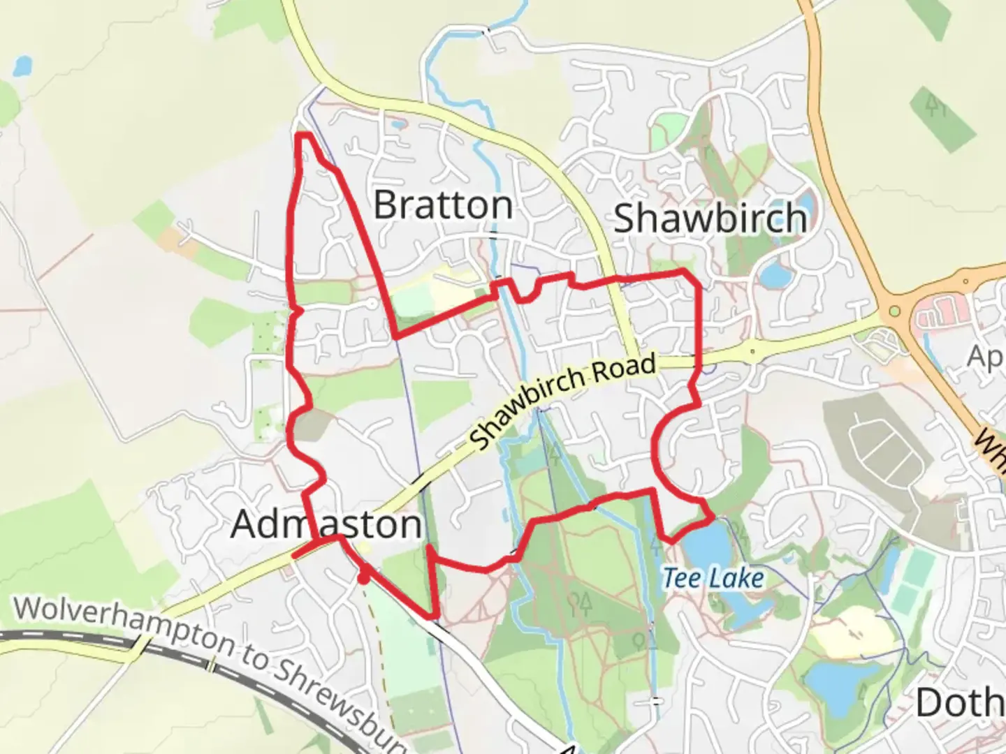 An image depicting the trail Admaston Loop and its surrounding area.