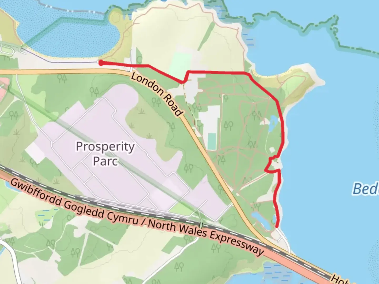 An image depicting the trail Penrhos Coastal Park Walk and its surrounding area.